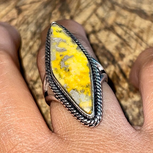 Indonesian Bumblebee Jasper Ring Size 7 - Picture 4 of 8